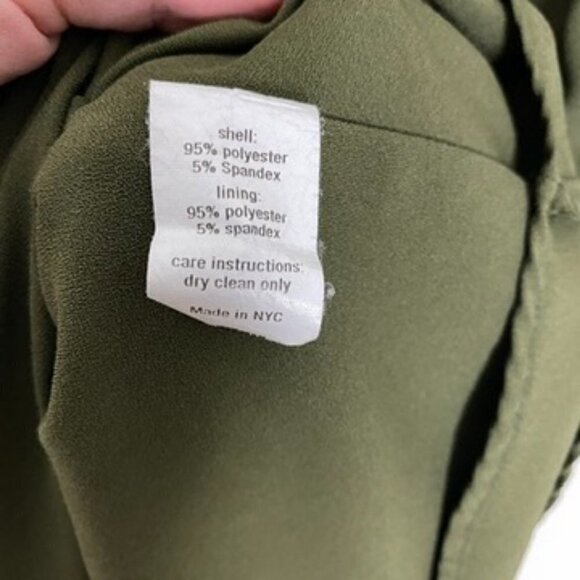 Hutch Cami Mini Dress Long Sleeves Green Tiered Layered Womens 2 Round Neck - Picture 5 of 8